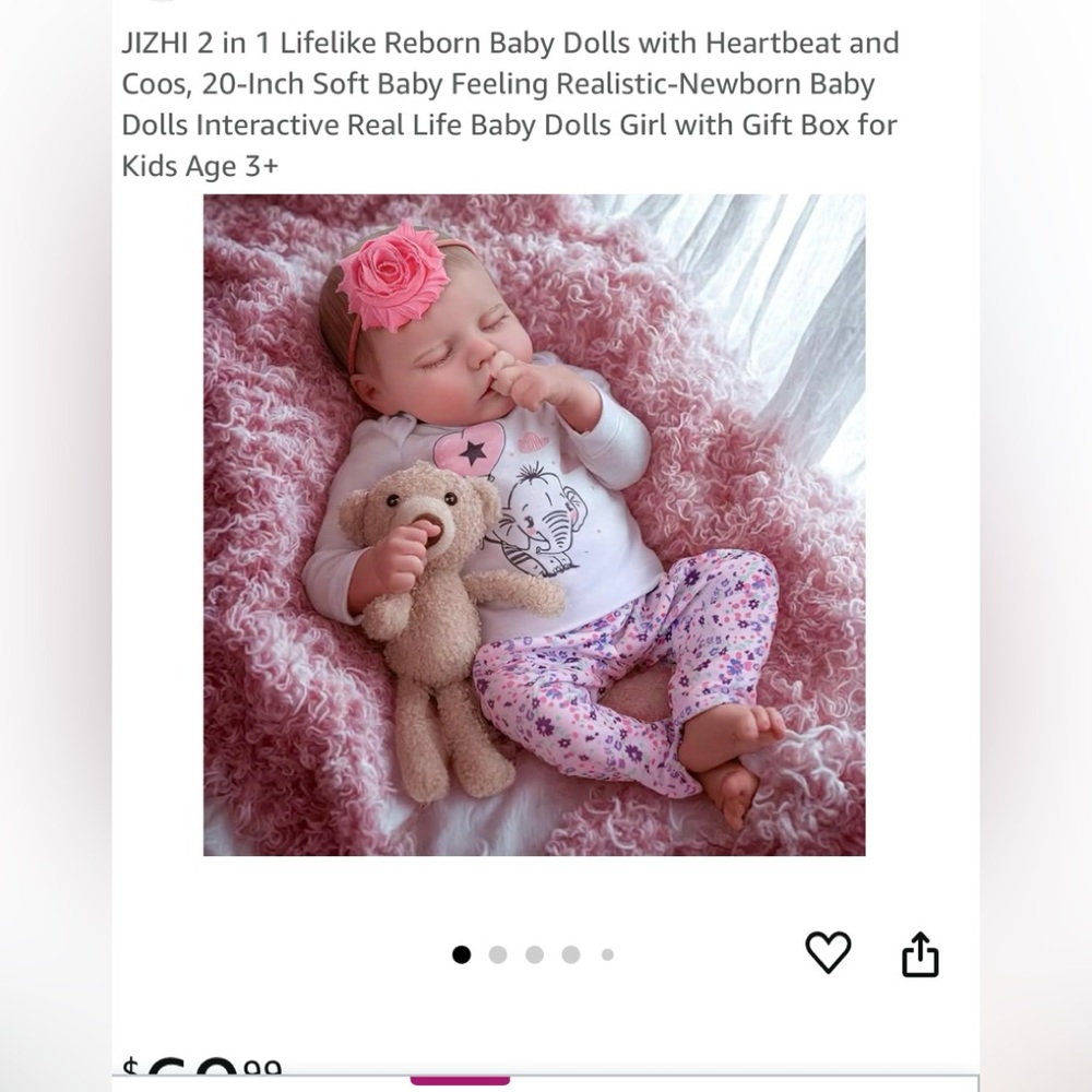Lifelike reborn 20” doll